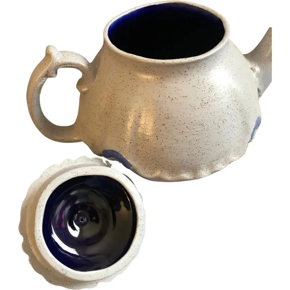 Vintage Gray Blue Personalized C Ceramic Tea Set 6 Piece
